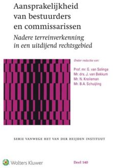 Aansprakelijkheid van bestuurders en commissarissen - Boek J. van Bekkum (9013143938)