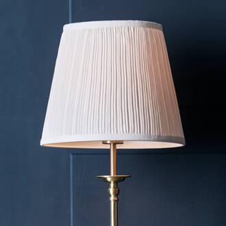 Aantrekkelijk ontworpen staande lamp Imperia messing, wit