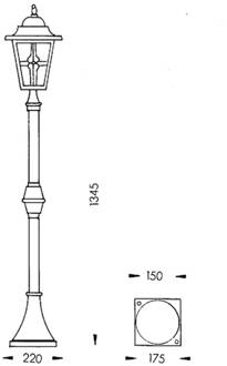 Aantrekkelijke lantaarnpaal 772 W transparant