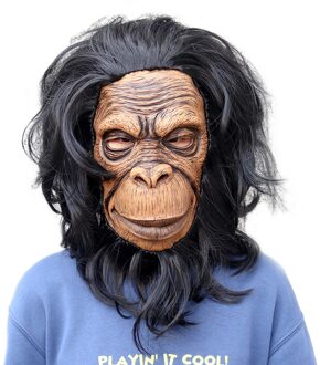 Aap Masker Latex Realistische Animal Volledige Head Maskers Voor Kostuum Party Carnaval Cosplay Bar Night Festival Maskerade Thema Party