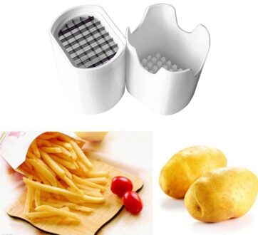 Aardappel Chips Snijden Doos Druk Cutter Cup Plastic Slicer Chopper Chips Frieten Maken Tool Aardappel Snijden Keuken Gadgets