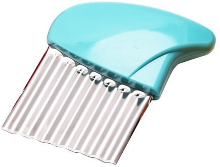 Aardappel Cutter Rvs Aardappel Golvend Mes Franse Fry Chip Cutter Keuken Groente Snijmachine Snijden Gereedschap Keuken Gadgets blauw