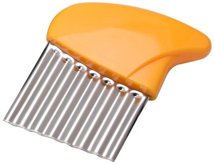 Aardappel Cutter Rvs Aardappel Golvend Mes Franse Fry Chip Cutter Keuken Groente Snijmachine Snijden Gereedschap Keuken Gadgets geel
