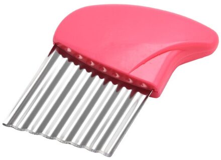 Aardappel Cutter Rvs Aardappel Golvend Mes Franse Fry Chip Cutter Keuken Groente Snijmachine Snijden Gereedschap Keuken Gadgets rood