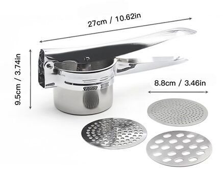 Aardappel Mashers Ricers Keuken Koken Gereedschap Rvs Druk Modder Puree Groente Fruit Druk Maker Knoflook Presser