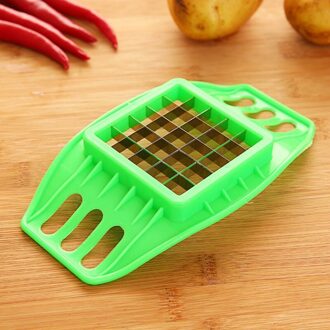 Aardappel Slicer Cutter Franse Fry Plantaardige Wortel Cutter Chopper Chips Multifunctionele Snijmachine Keuken Gadgets Accessoires groen