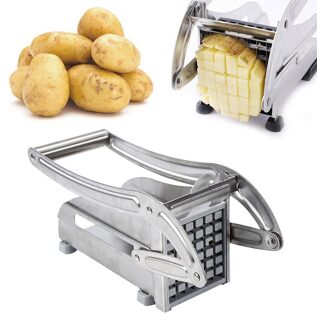 Aardappel Snijmachine Rvs Non-Slip Snijden Frieten Huishoudelijke Hand Gedrukt Frieten Machine Keuken Gadgets