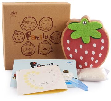 Aardbei Baby Tanden Doos Lanugo Melktanden Storage Case Melktanden Opbergdoos Souvenirs Ambachten