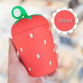 Aardbei Glas Anti Brandwonden En Hittebestendig Glas Meisje Student Mooie Water Cup Creatieve Touw Cup B6-4