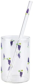 Aardbei Leuke Glas Cup Met Stro Creatieve Transparante Water Cup Student Melk Hittebestendig Glas Y1 F