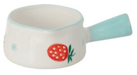 Aardbei Melk Cup Creatieve Handgeschilderde Mini Melkkan Met Handvat Westerse Restaurant Kruiden Schotel Koffie Accessoires blauw(50ml)