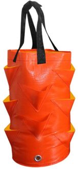 Aardbei Planten Bag Multi-Mond Container Zak Groeien Planter Pouch Wortel Plantaardige Pot Side Thuis Tuin Gereedschap Oranje
