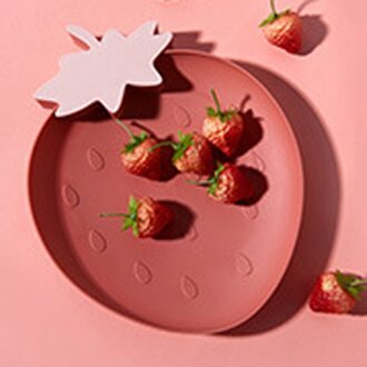 Aardbei Vorm Fruit Tray Leuke Plaat Snack Schotel Fruit Voedsel Plaat Huishoudelijke Plastic Plaat rood