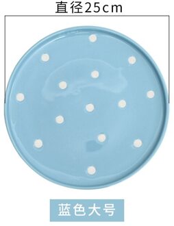 Aardewerk Steak Plaat, Nordic Stijl, Online Celebrity Set, Thuis Creatieve Keramische Plaat, Ontbijt Servies, westerse Voedsel Plaat 10 inches blauw