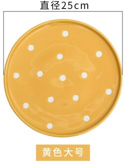 Aardewerk Steak Plaat, Nordic Stijl, Online Celebrity Set, Thuis Creatieve Keramische Plaat, Ontbijt Servies, westerse Voedsel Plaat 10 inches geel