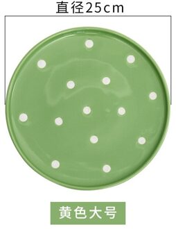 Aardewerk Steak Plaat, Nordic Stijl, Online Celebrity Set, Thuis Creatieve Keramische Plaat, Ontbijt Servies, westerse Voedsel Plaat 10 inches groen