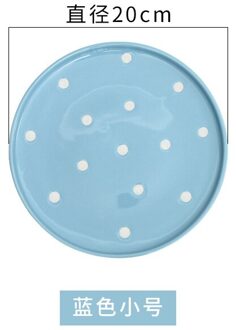 Aardewerk Steak Plaat, Nordic Stijl, Online Celebrity Set, Thuis Creatieve Keramische Plaat, Ontbijt Servies, westerse Voedsel Plaat 8 inches blauw