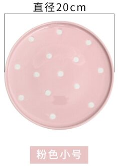 Aardewerk Steak Plaat, Nordic Stijl, Online Celebrity Set, Thuis Creatieve Keramische Plaat, Ontbijt Servies, westerse Voedsel Plaat 8 inches roze