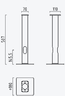 Aarding 1 voor tuinpadverlichting zilver
