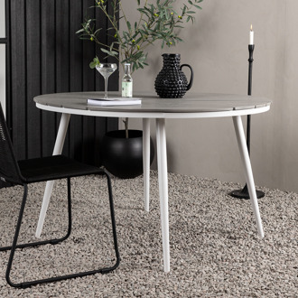 Aaron polywood tuintafel wit - Ø120 cm