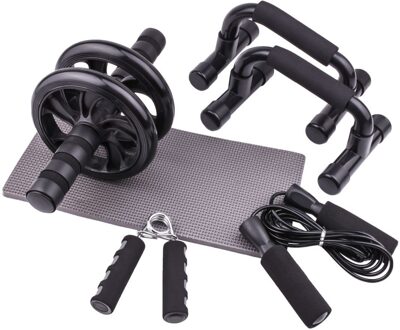 Ab Roller Abdominale Tonificerend Wiel Abdominale Reducer Combinatie Set Buikspier Tonificerend Wiel Indoor Fitness Apparatuur Bruin