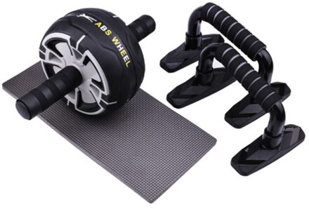 Ab Roller Power Wielen Machine Push Up Stand Bar Springtouw Home Gym En Oefening Workout Apparatuur Buikspier Trainer Blauw