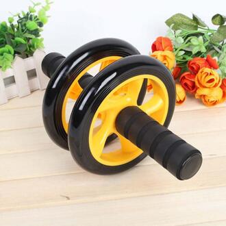 Ab Roller Wielen Geen Lawaai Abdominale Wiel Ab Roller Met Mat Voor Oefening Spier Hip Trainer Fitnessapparatuur Body Building geel