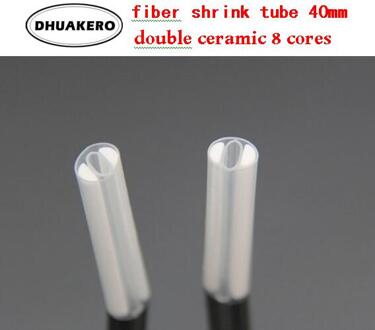 AB91J 100 Stks/partij 40Mm Dubbele Keramische 8 Cores Glasvezel Fusie Bescherming Splice Mouwen Krimpkous