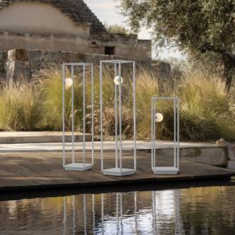 Abachina LED vloerlamp 1-lamp 103cm wit