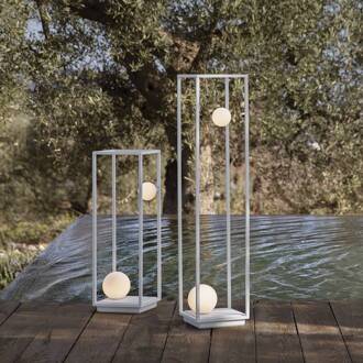 Abachina LED vloerlamp IP65 103cm wit