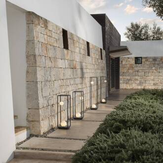 Abachina LED vloerlamp IP65 70cm zwart zwart, wit