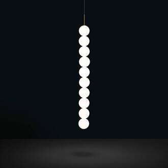 Abacus hanger wit/messing/messing 10-lamps. wit, messing