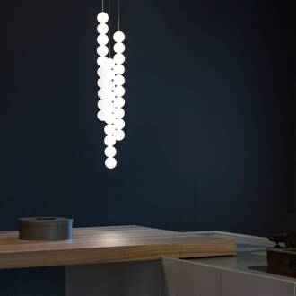 Abacus hanglamp, messing, 3x10 bollen wit, messing