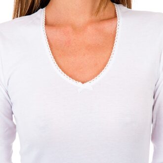 Abanderado APP01BT thermisch t-shirt met lange mouwen voor dames Wit - S