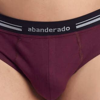 Abanderado Atmungsaktiver Herren-Slip mit anatomischer Vorderseite aus Stoff A077H Bordeaux