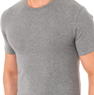 Abanderado Heren-T-shirt met korte mouwen en ronde hals A040W Grijs - 2XL