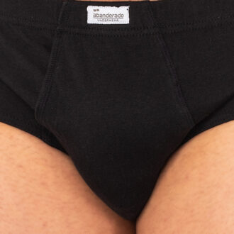 Abanderado Herenslip Sport ademende stof met opening aan de voorkant A0527 Zwart