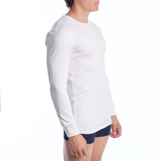 Abanderado Herren Langarm-Thermo-T-Shirt aus Baumwolle A0258 Wit - XL