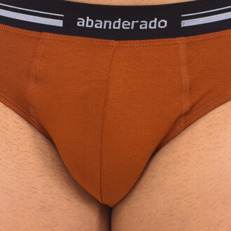Abanderado Slip van ademende stof, anatomische voorkant, model A077H voor mannen. Superieur comfort en pasvorm. - maat Bruin