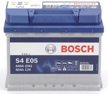 Abarth Bosch Blue auto accu S4E05 - 60Ah - 640A - aangepast voor voertuigen met start-stopsysteem S4E05