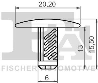 Abarth Clip, sier- /beschermingslijst 33100145