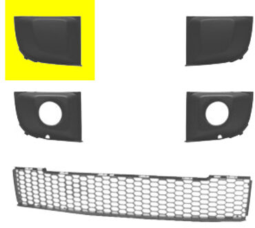 Abarth GRILL RECHTS - gat VOOR m.lamp 1604592