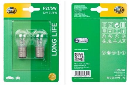 Abarth Hella Longlife P21/5W, 12V21/5W (2 stuks) 8GD002078173