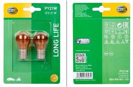 Abarth Hella Longlife PY21W, 12V21W (2 stuks) 8GA006841133