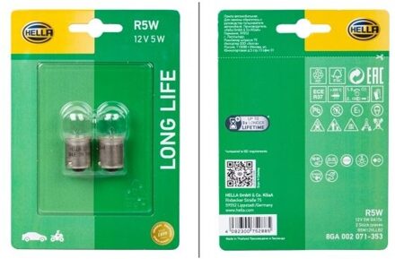 Abarth Hella Longlife R5W, 12V5W (2 stuks) 8GA002071353