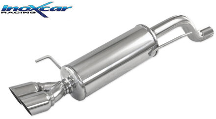 Abarth InoxCar uitlaat passend voor Fiat Punto EVO 1.4 Turbo MultiAir 165pk 2010- 2x80mm Racing IXFIPN3280RA