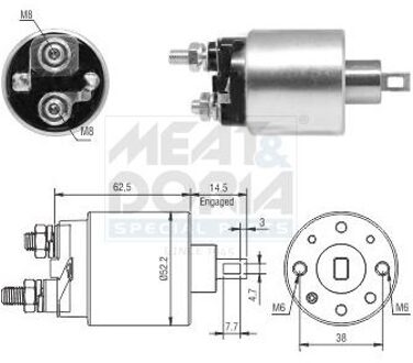 Abarth Magneetschakelaar, startmotor 46292