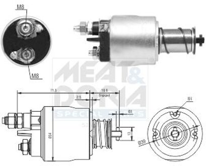 Abarth Magneetschakelaar, startmotor 46311
