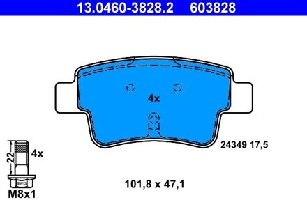 Abarth Remblokken set 13046038282