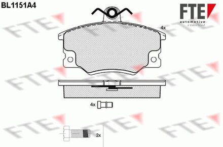 Abarth Remblokken set BL1151A4